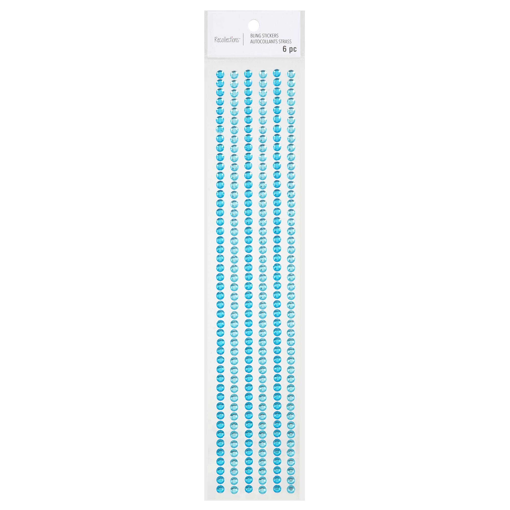 12 Packs: 6 ct. (72 total) Blue Combo Rhinestone Borders by Recollections™